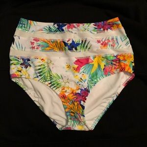 Athleta Palm Print High Waisted Bikini Bottom